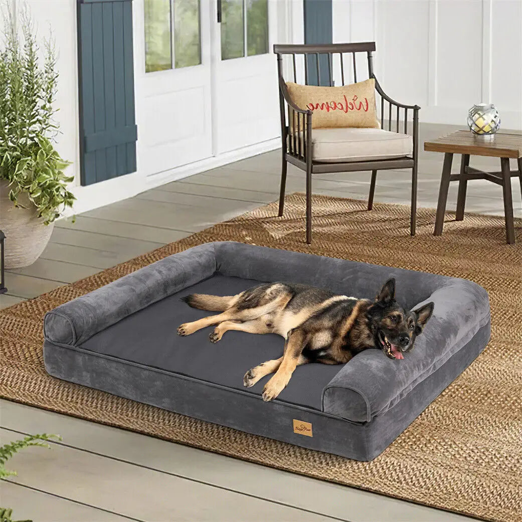 Extra Large Orthopedic Dog Bed Mattress Removable Washable Cover Sponge Foam M-2XL for Big Dogs