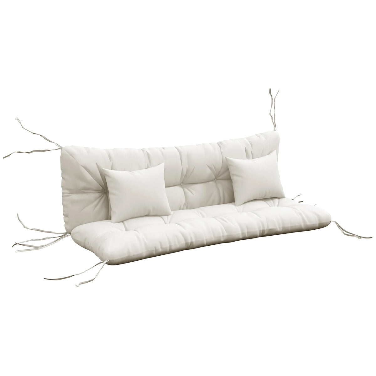 Replacement Seat & Back Cushion Set with 2 Pillows, White – Swing Not Included