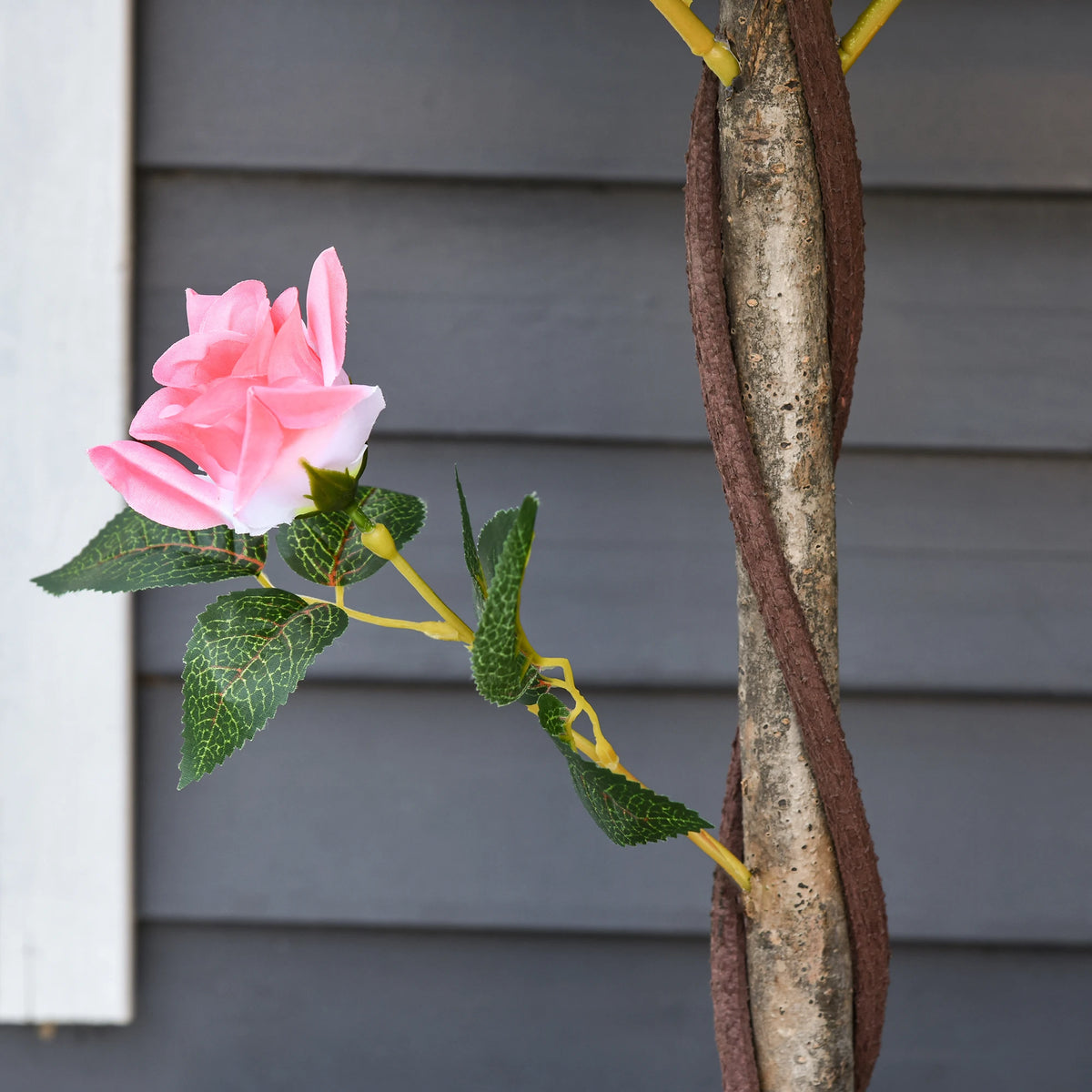 Set of 2 90cm Artificial Rose Trees, Fake Decorative Plants