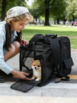 Pet Backpack Carrier Large Capacity Breathable Mesh Waterproof Foldable for Dogs Cats