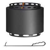 Smokeless Fire Pit 48.5cm Portable Wood Burning Firepit with Poker Powder Coated Metal for Garden Camping