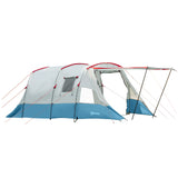 6-8 Person Tunnel Camping Tent with Separate Bedroom Living Room Sewn-In Floor 3 Doors and Carry Bag