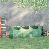 Mini Ground Greenhouse with PE Cover, Roll-Up Windows and Steel Frame - 180 x 60 x 60cm