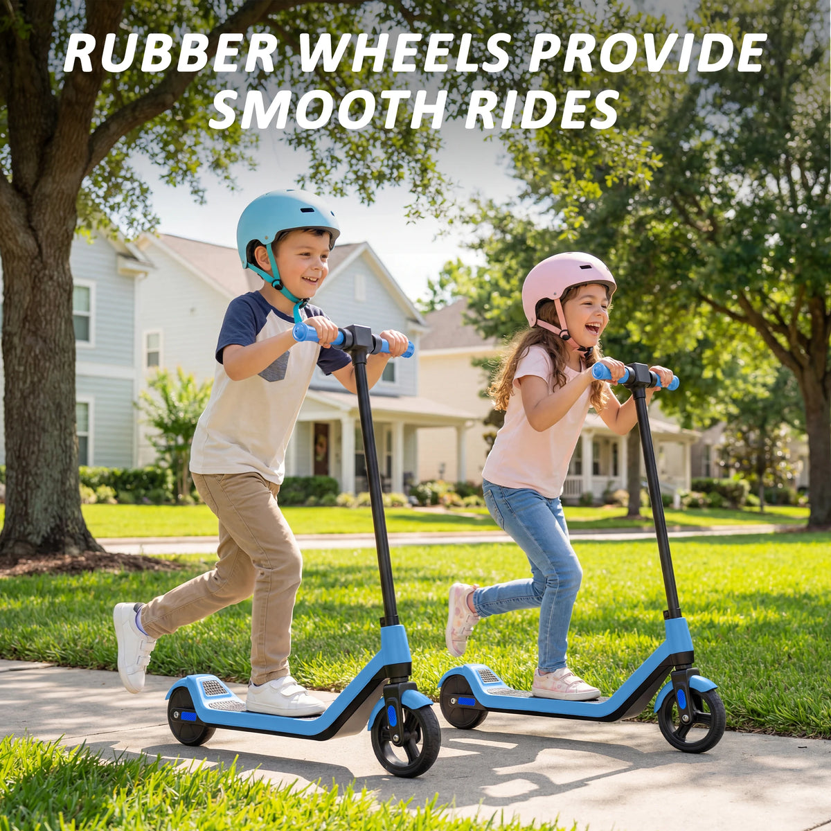 Kids Foldable Electric Scooter with 130W Brushless Motor, 3 Speed Modes and 6.5 Inch Solid Tyres