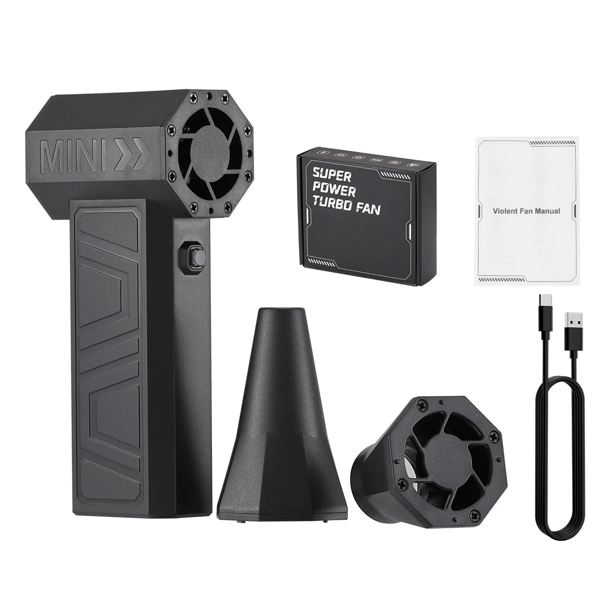 Mini Electric Air Duster 130,000rpm with 3 Speeds, USB-C Rechargeable Turbo Blower