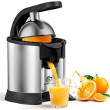 Electric Portable Citrus Juicer 60W Stainless Steel Hand Press Squeezer Fresh Fruit Mixer for Oranges Lemons and Limes