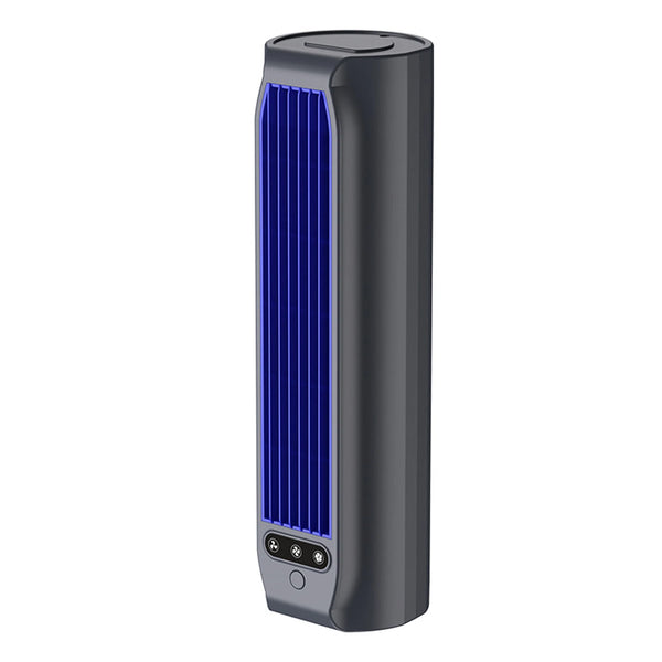 USB Rechargeable Bladeless Air Cooler Wall Mount or Desktop 3 Speeds LED Touch Screen 3000mAh for Bedroom Office