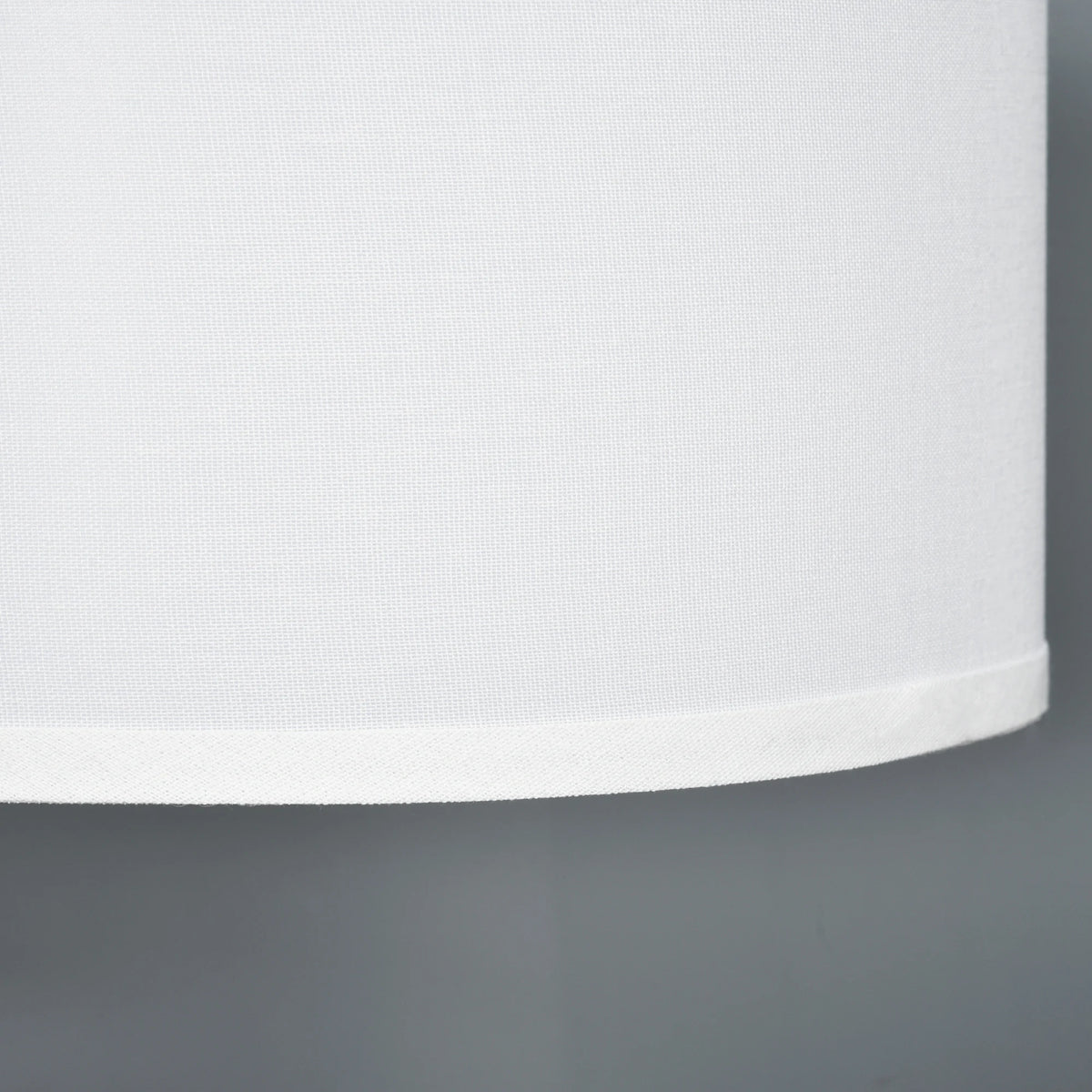 Modern Floor Lamp with Linen Shade and Foot Switch, Gold Tone and White