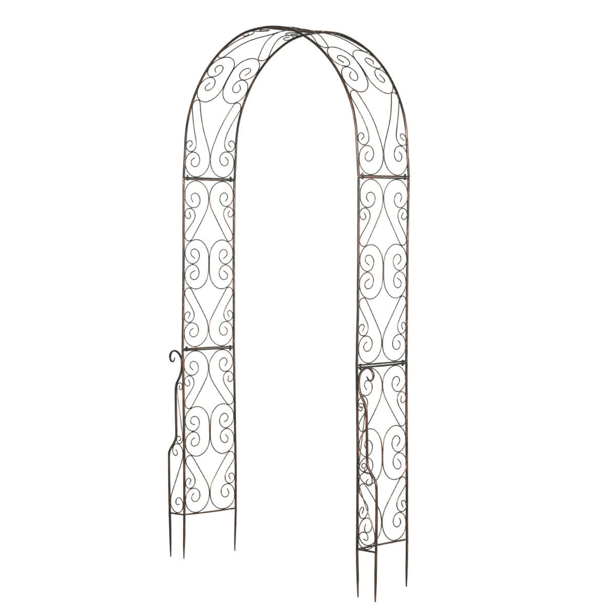 Metal Garden Arch Trellis, Decorative Arbour Archway for Walkway Path Ceremony Wedding Party, 120 x 30 x 226cm