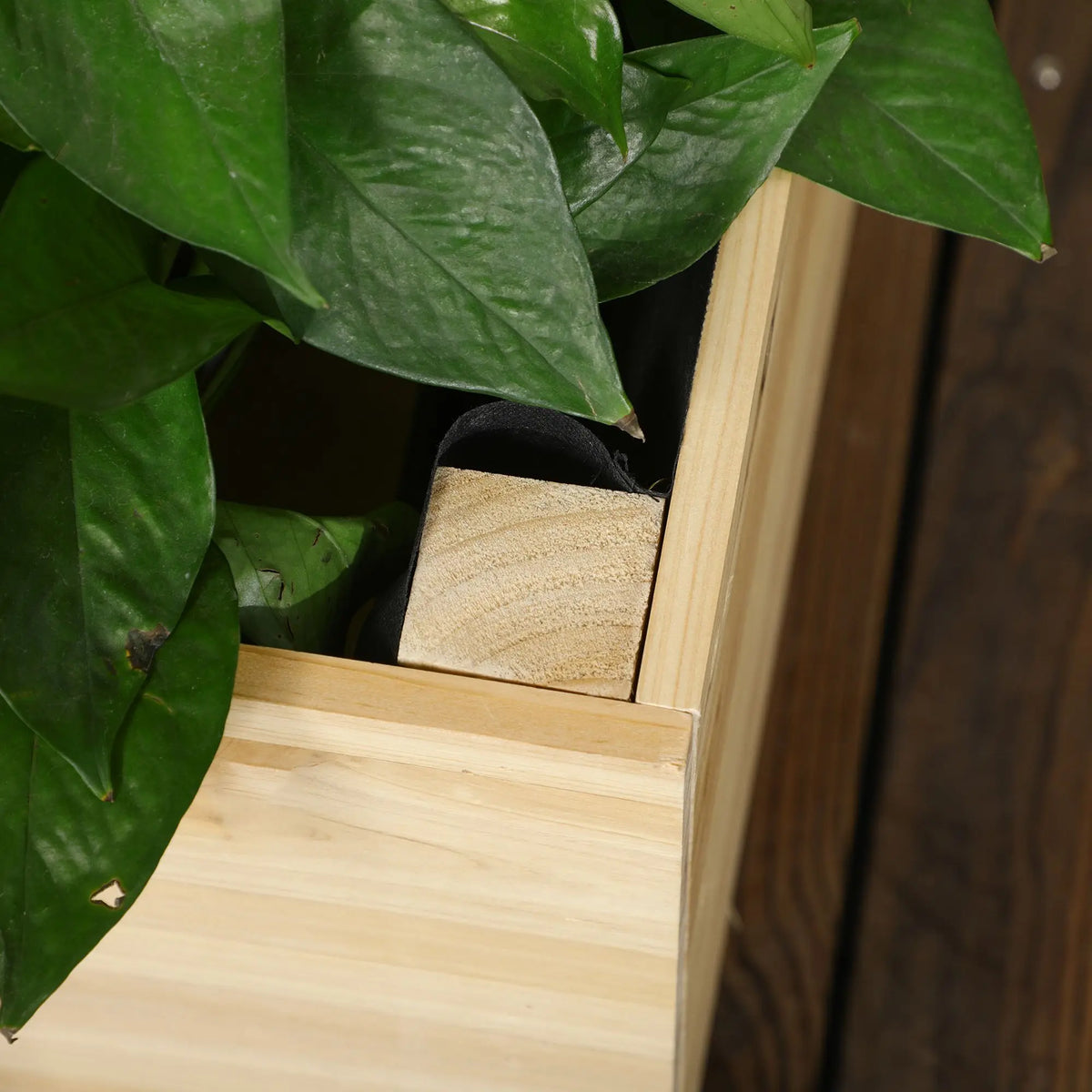 Wooden Planter with Trellis for Climbing Plants, Fir Wood Raised Bed, 90 x 43 x 150 cm