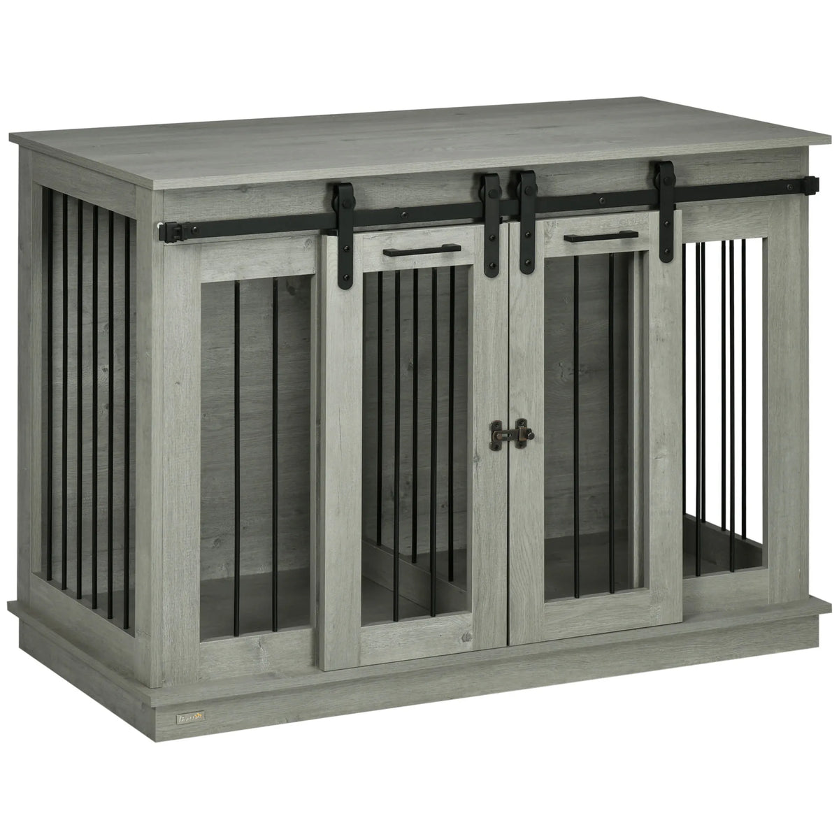 Dog Crate End Table with Divider and Washable Cushion, 120cm