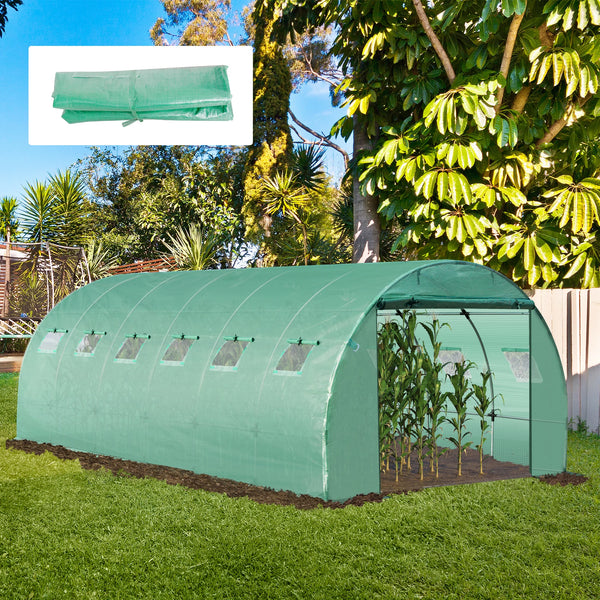 6 X 3 X 2m Greenhouse Replacement Cover Only for Tunnel Walk-In Greenhouse