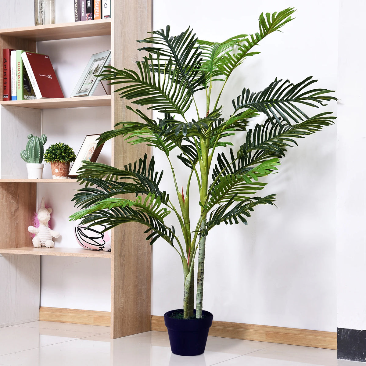 150cm (5ft) Artificial Palm Tree, Faux Decor Plant for Home and Office
