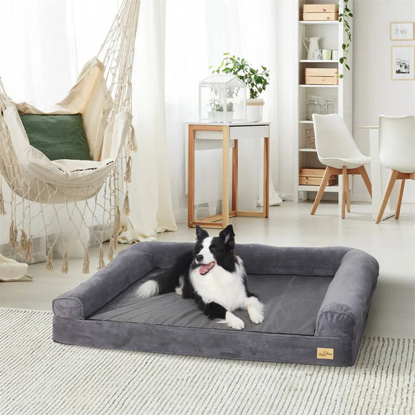 Extra Large Orthopedic Dog Bed Mattress Removable Washable Cover Sponge Foam M-2XL for Big Dogs