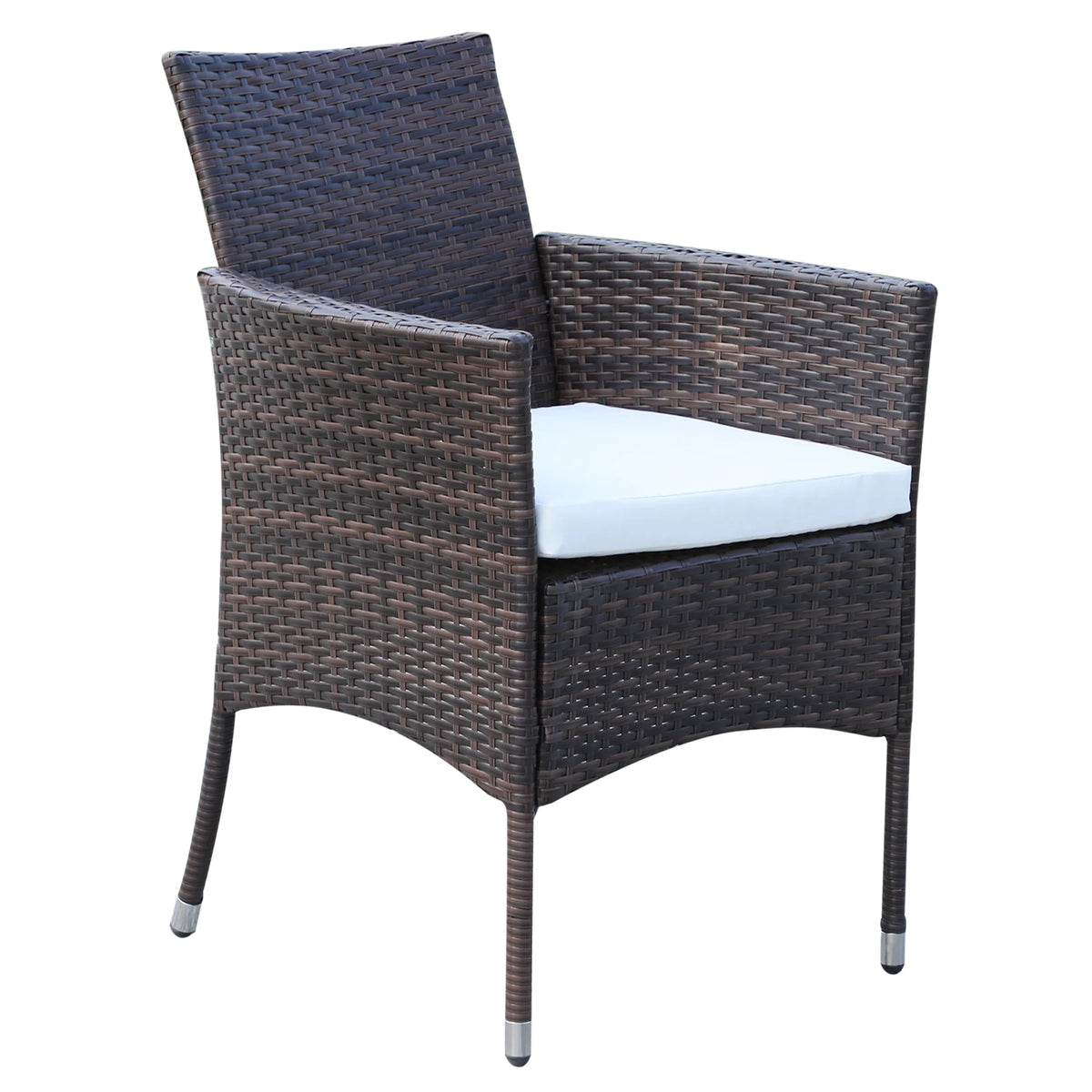 6 Seater Rattan Garden Dining Set, Rectangular Table & Cube Chairs, Grey