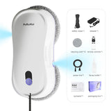 Portable Window Cleaning Robot Automatic Glass Cleaner with Water Spray Remote Control