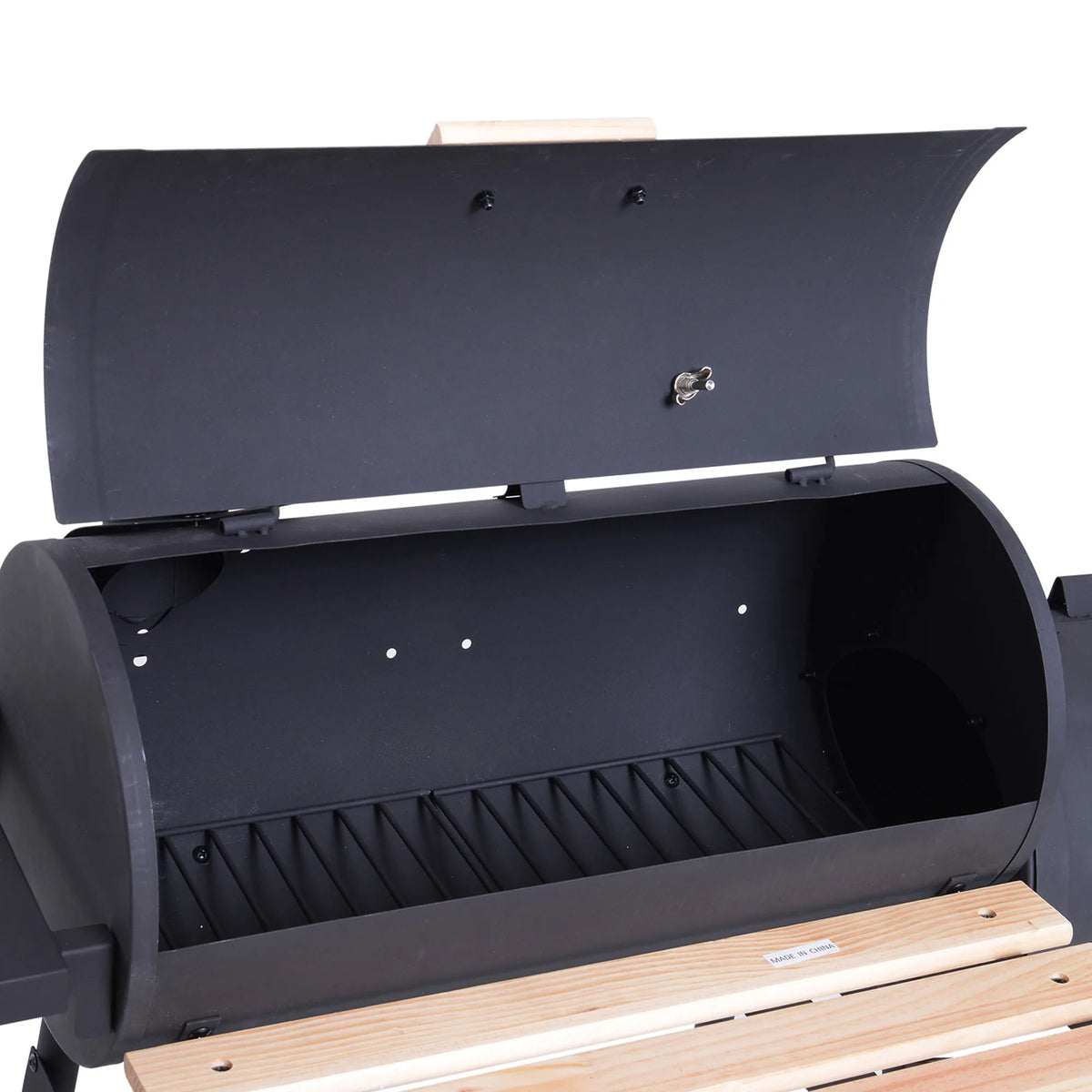 Portable Charcoal BBQ Grill with Offset Smoker Combo, Steel