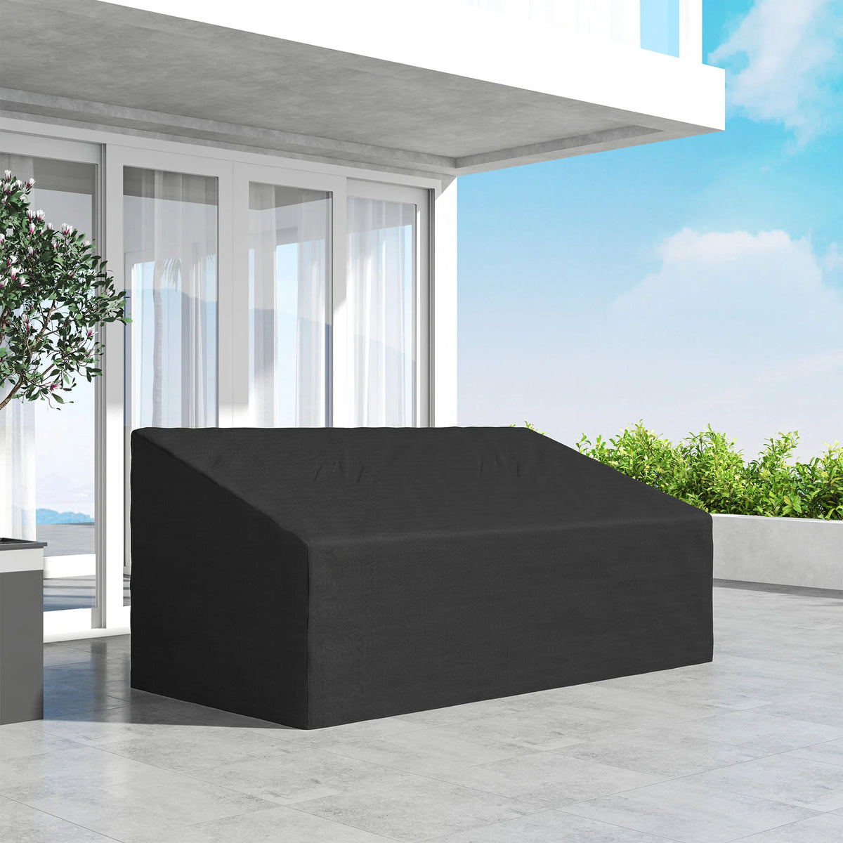 Garden Sofa Cover 218x111x63-101cm Waterproof 600D Oxford Cloth 3 Seater Outdoor Furniture Protector