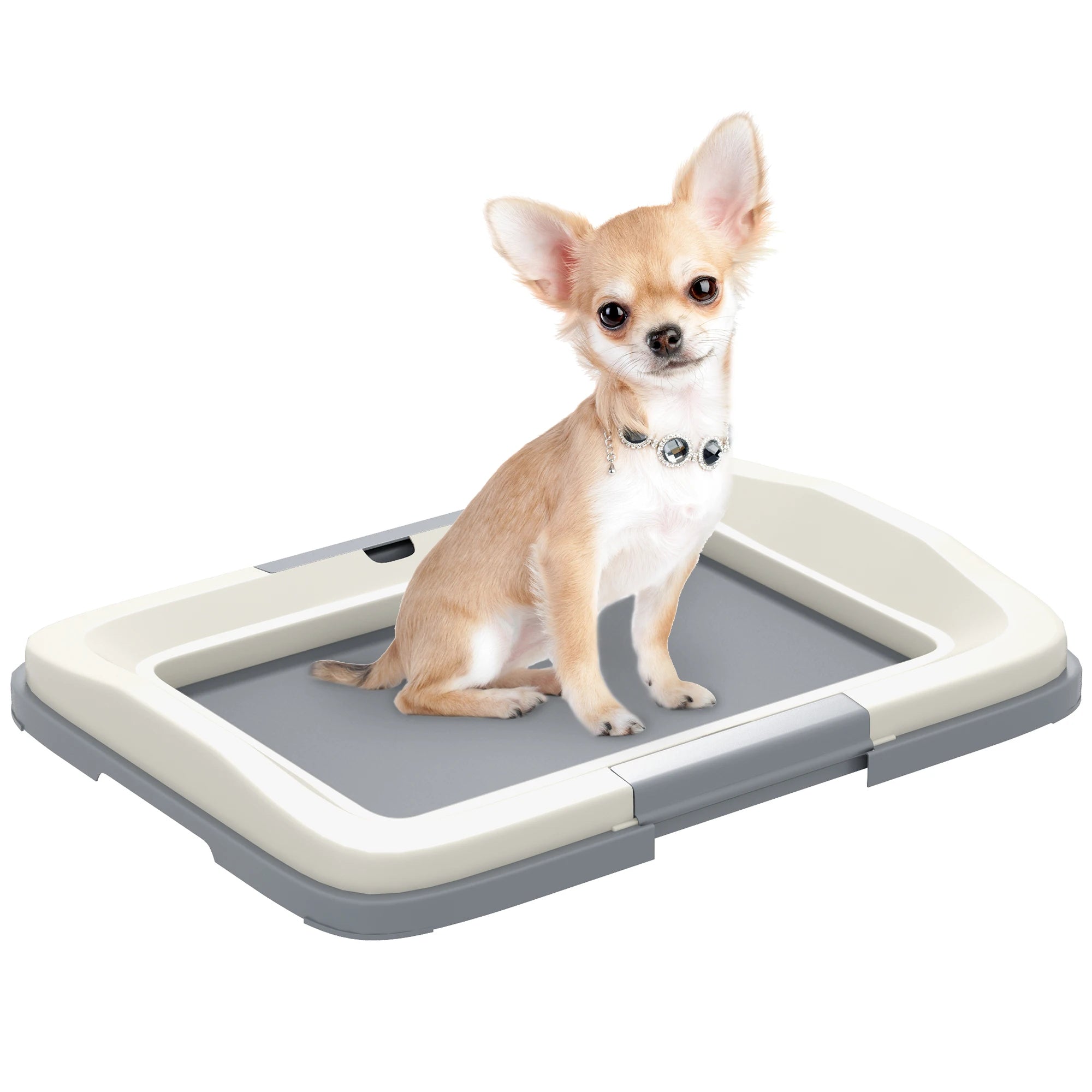 Dog Toilet Tray Litter Tray with Detachable Frame and Anti-Slip Mat for Indoor and Outdoor Dog Training