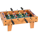 20 Inch Tabletop Foosball Table for Kids MDF Football Game with 4 Rods 12 Players 2 Balls Ages 6+ Natural Wood