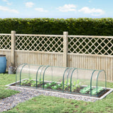 Mini Polytunnel Greenhouse with Zipped Roll-Up Doors and Steel Frame for Garden Patio and Balcony Growing