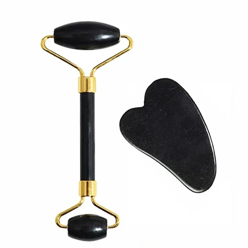 Natural Jade Roller & Gua Sha Set | Face Lifting Massager for Anti-Wrinkle & Skin Care