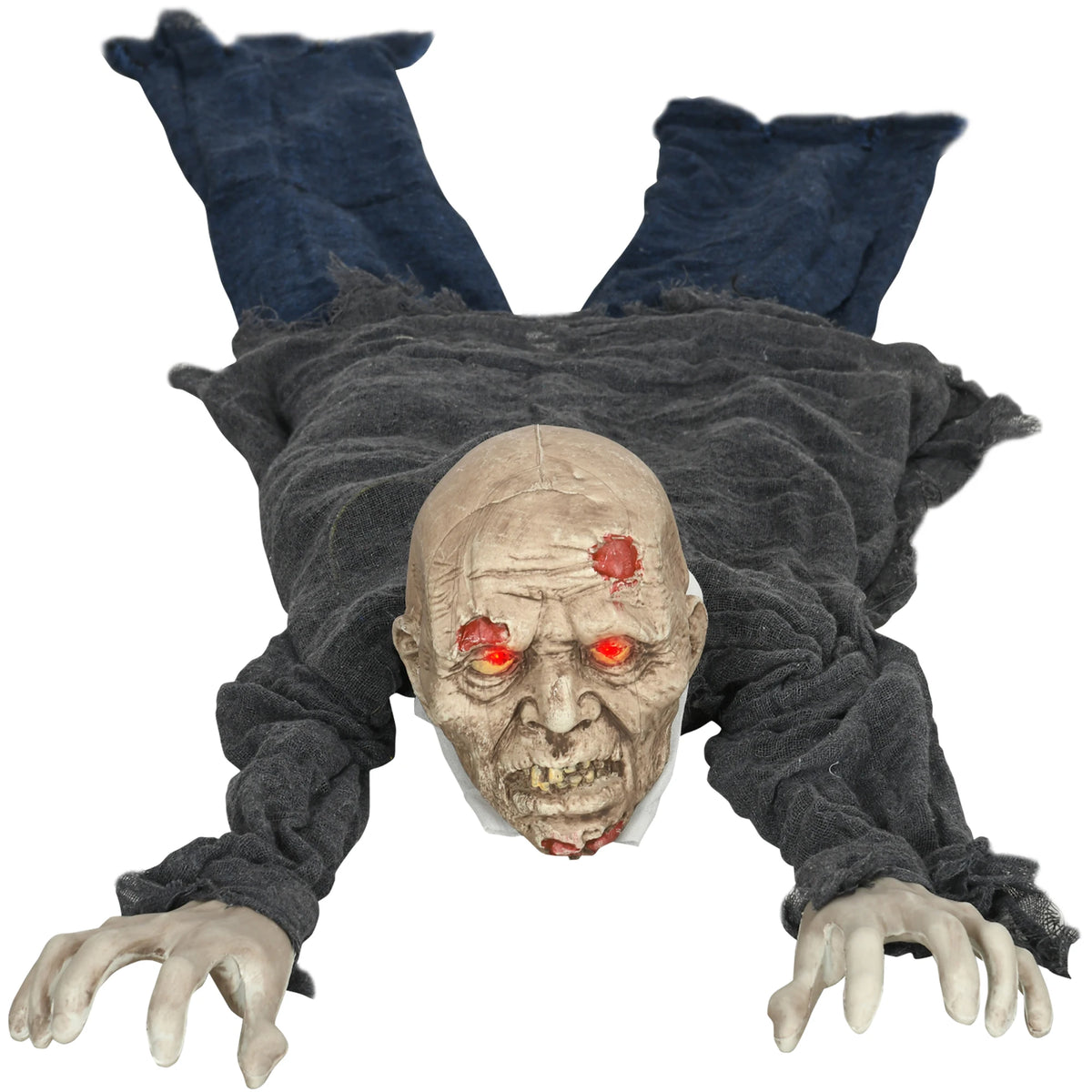 5.2ft Crawling Zombie Halloween Decoration, Sound Activated