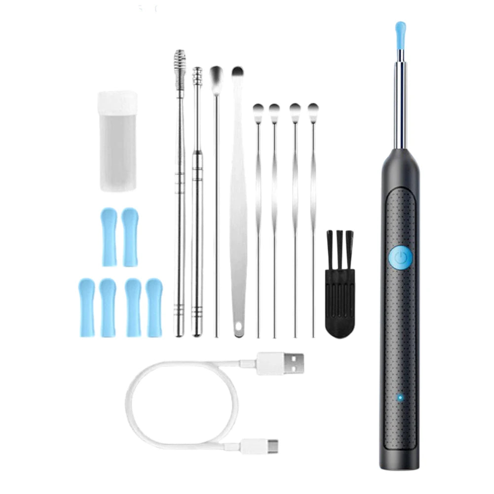 Smart Ear Wax Removal Tool with Camera Otoscope Rechargeable Ear Cleaner