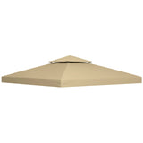 3 x 3m Gazebo Canopy Roof Replacement Cover Two Tier Waterproof Polyester Spare Part for Garden Gazebo