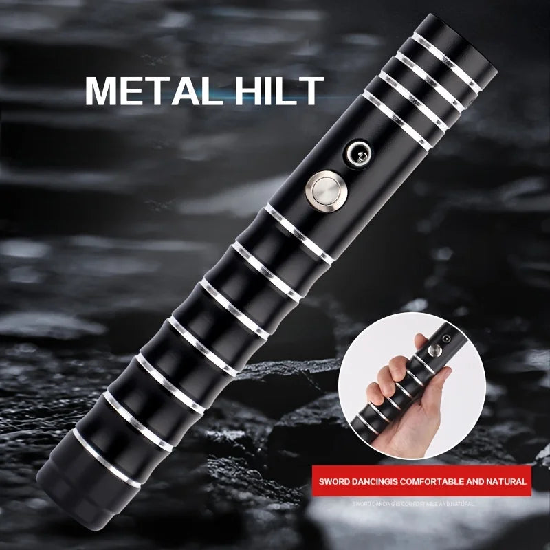 Light Up Saber 16 Colours RGB LED Laser Sword with Sound Effects Metal Handle Quiet Mode for Kids Cosplay and Christmas Gift