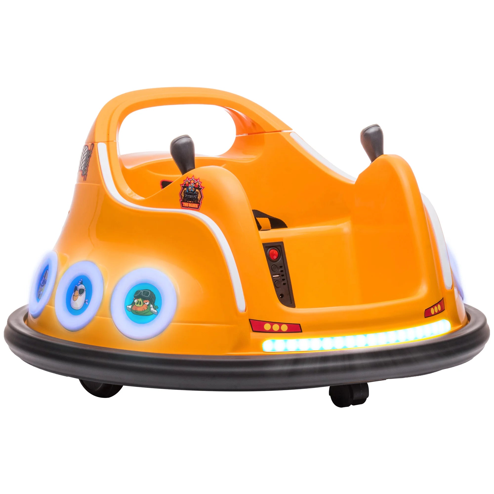 Angry Birds Licensed Kids Bumper Car | 360° Spin Remote Control Ride-On with LED & Music