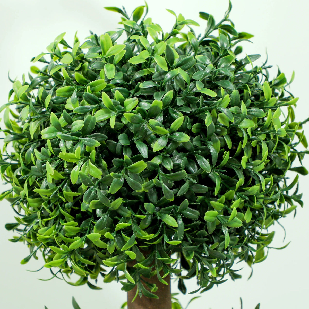 Set of 2 Decorative Artificial Plants Boxwood Trees in Pot, Green