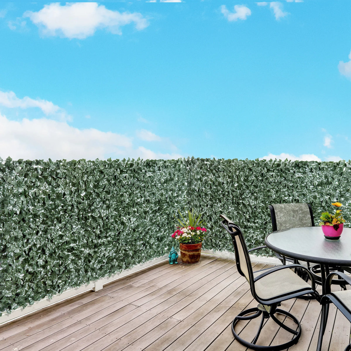 1-Piece Artificial Leaf Hedge Screen Privacy Fence Panel for Garden, Outdoor & Indoor Decor, Dark Green, 3M x 1.5M