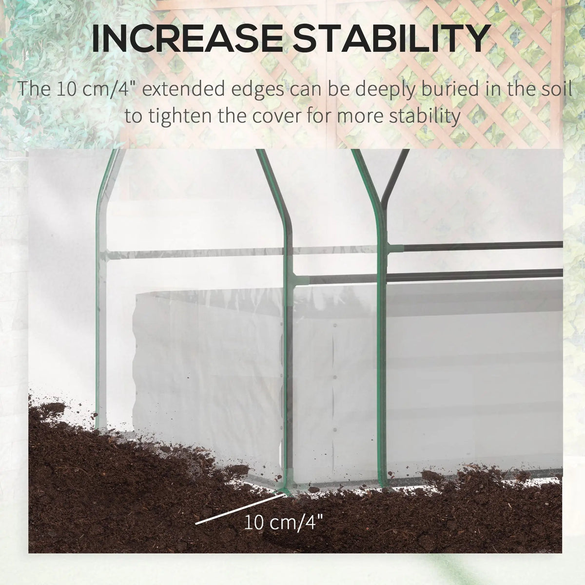 Steel Raised Garden Planter Box with Greenhouse Cover, Dual-Use, Clear