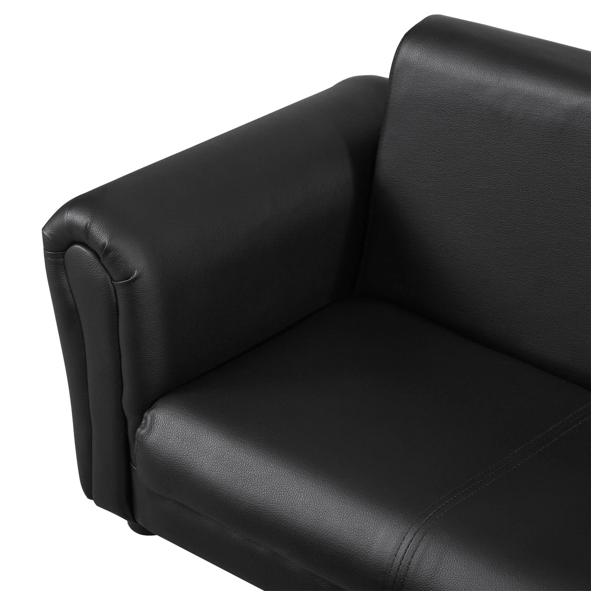 Kids 2 Seater Sofa with Footstool Toddler Twin Chair with Armrests Solid Wood 60kg for Ages 18-36 Months