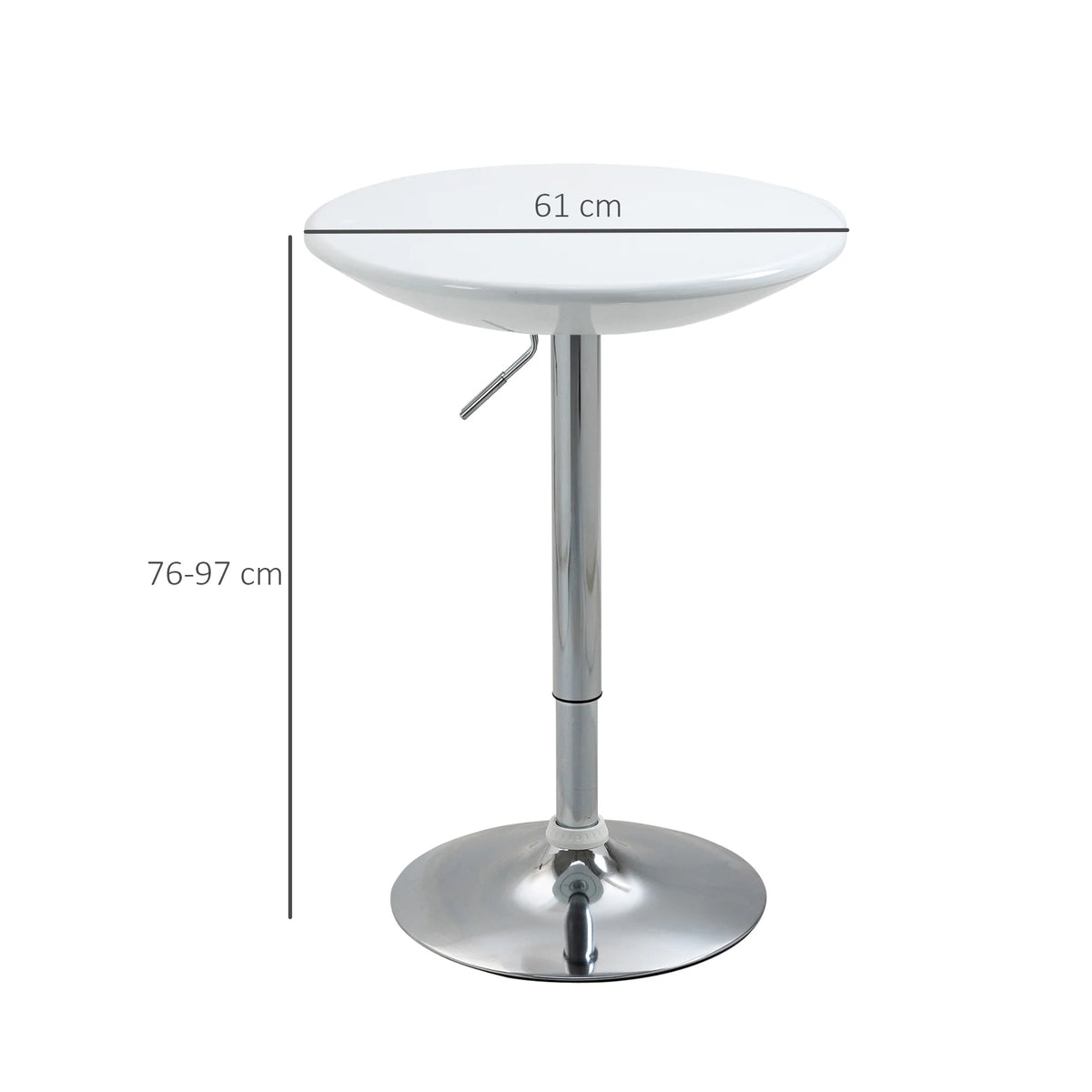 Painted Top Bistro Pub Table, Adjustable Swivel Counter Table, White