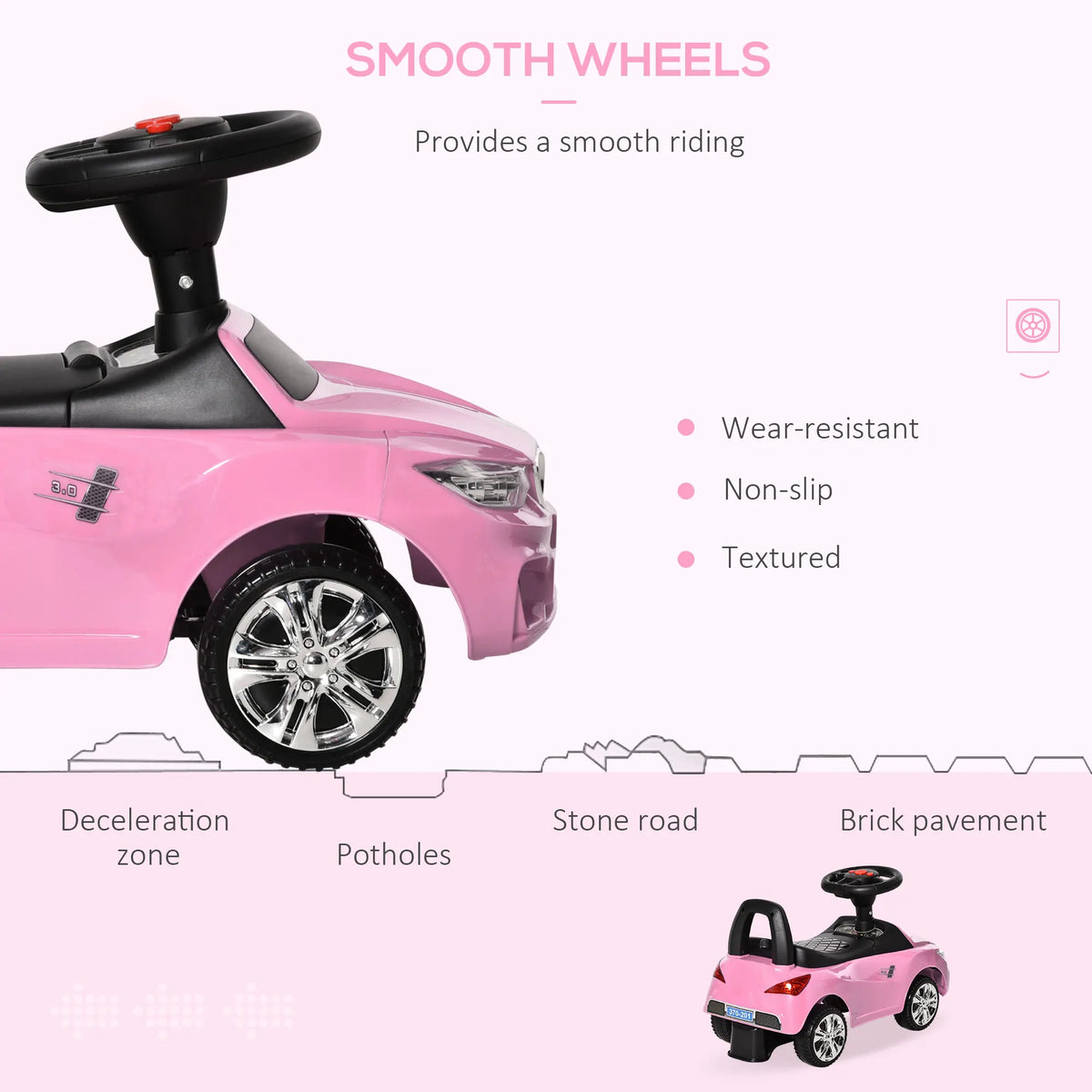 Ride On Car Baby Toddler Walker, Foot to Floor Sliding Car Slider