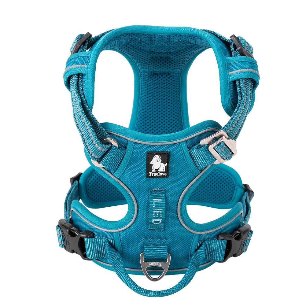 Truelove No Pull Dog Harness Reflective Breathable XS-XL Sizes for Small Medium Large Dogs Night Walking