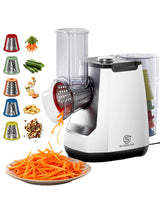 5-in-1 Electric Food Grater and Slicer 150W with 5 Interchangeable Cones Vegetable Cutter and Cheese Chopper for Kitchen Use