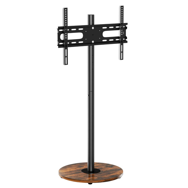 Height Adjustable Mobile TV Floor Stand with Hidden Wheels for 40-75 Inch TVs, 50kg Capacity
