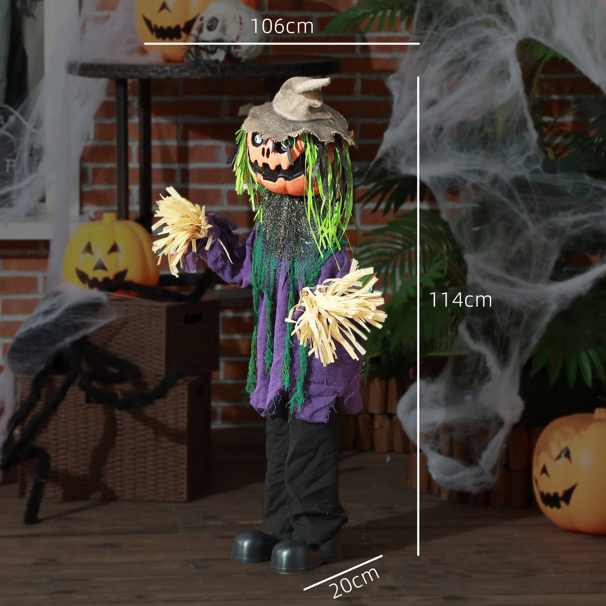 Pumpkin Halloween Animatronic Prop for Indoor & Outdoor Use