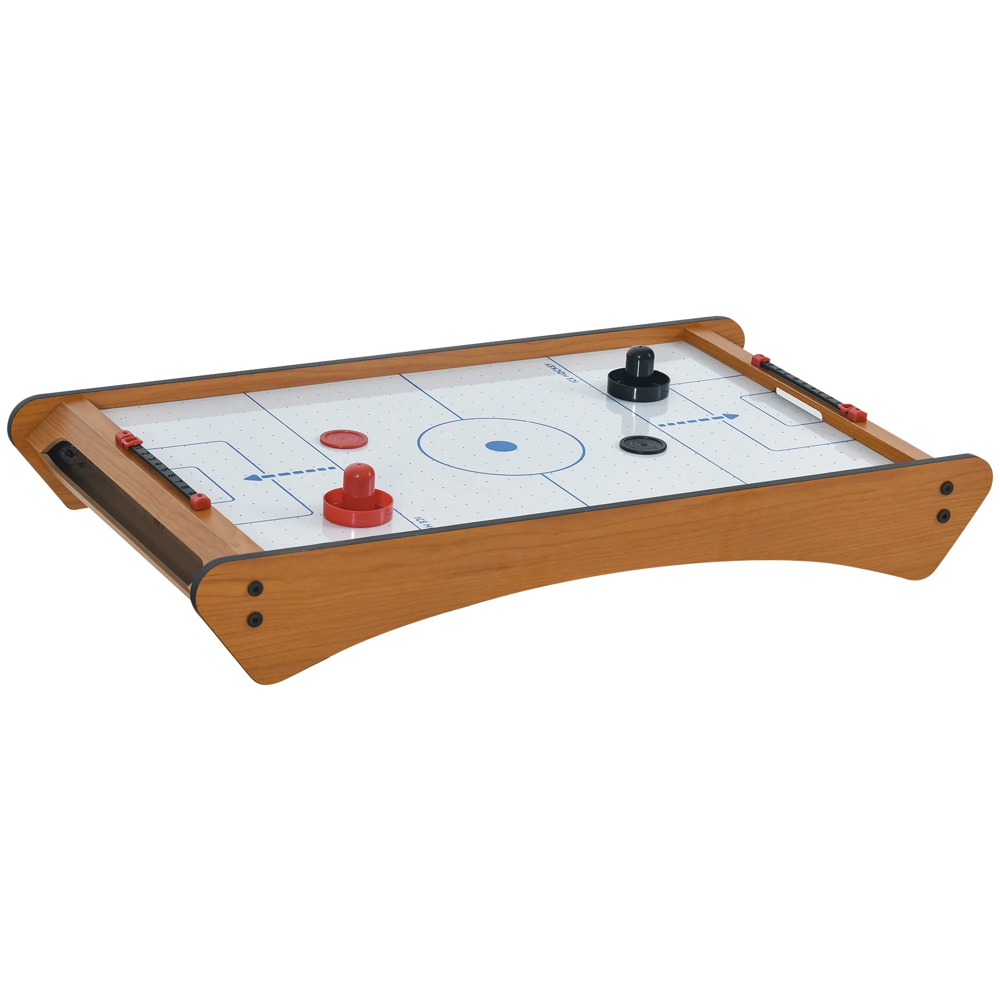Tabletop Air Hockey Game Table 2.5FT Portable Mini Family Party Game with Fan Motor and Scoreboard for Ages 8+