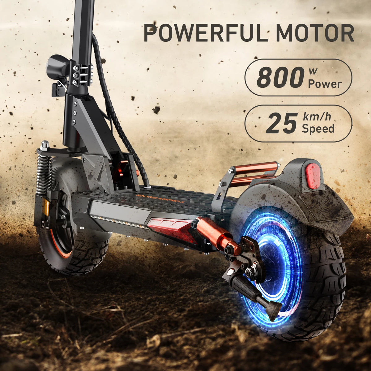 Foldable Electric Scooter 800W Motor 48V Battery Adult E Scooter 25KMH Range