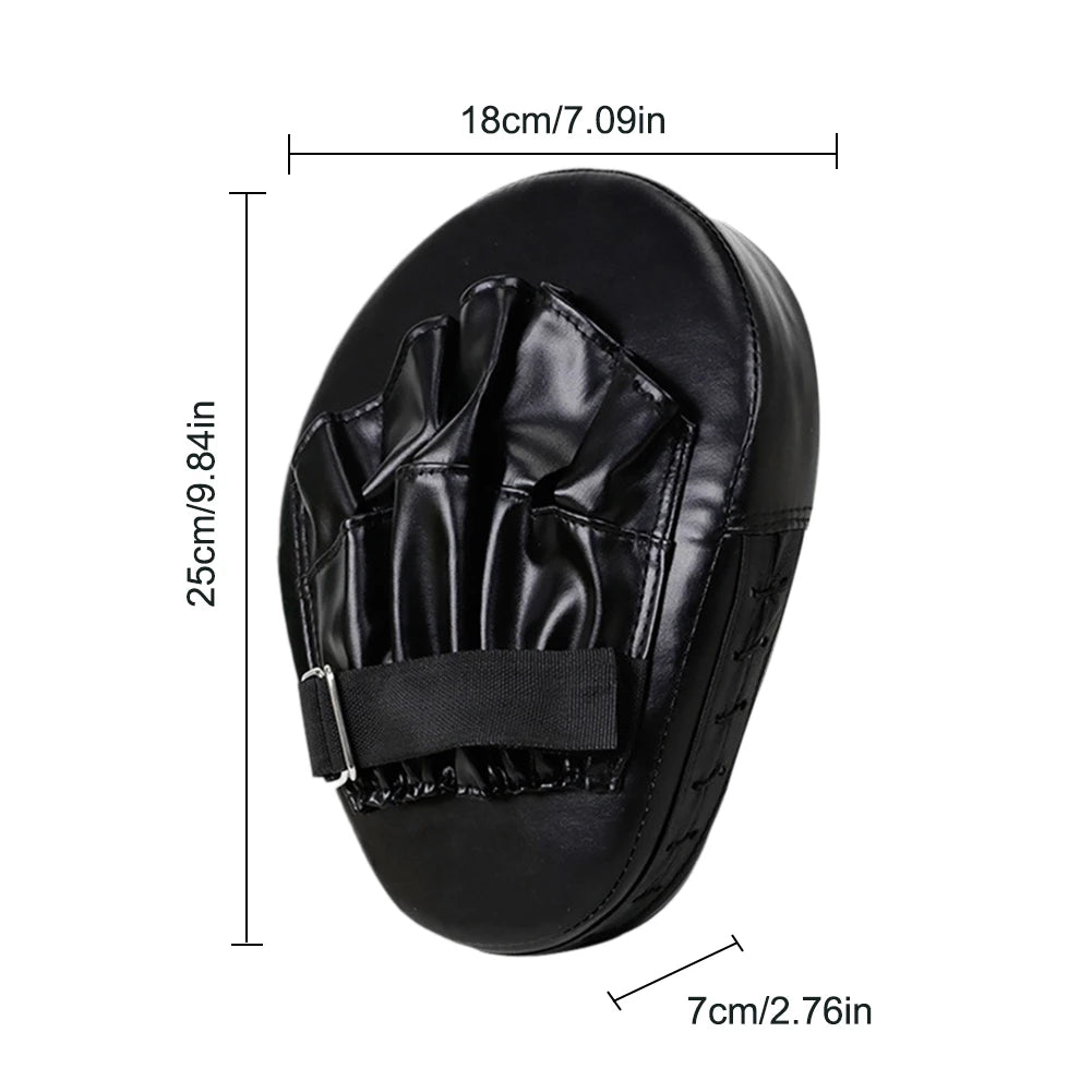 Curved Boxing Hand Target PU Leather Breathable Punching Mitts for Martial Arts Muay Thai Kickboxing Training