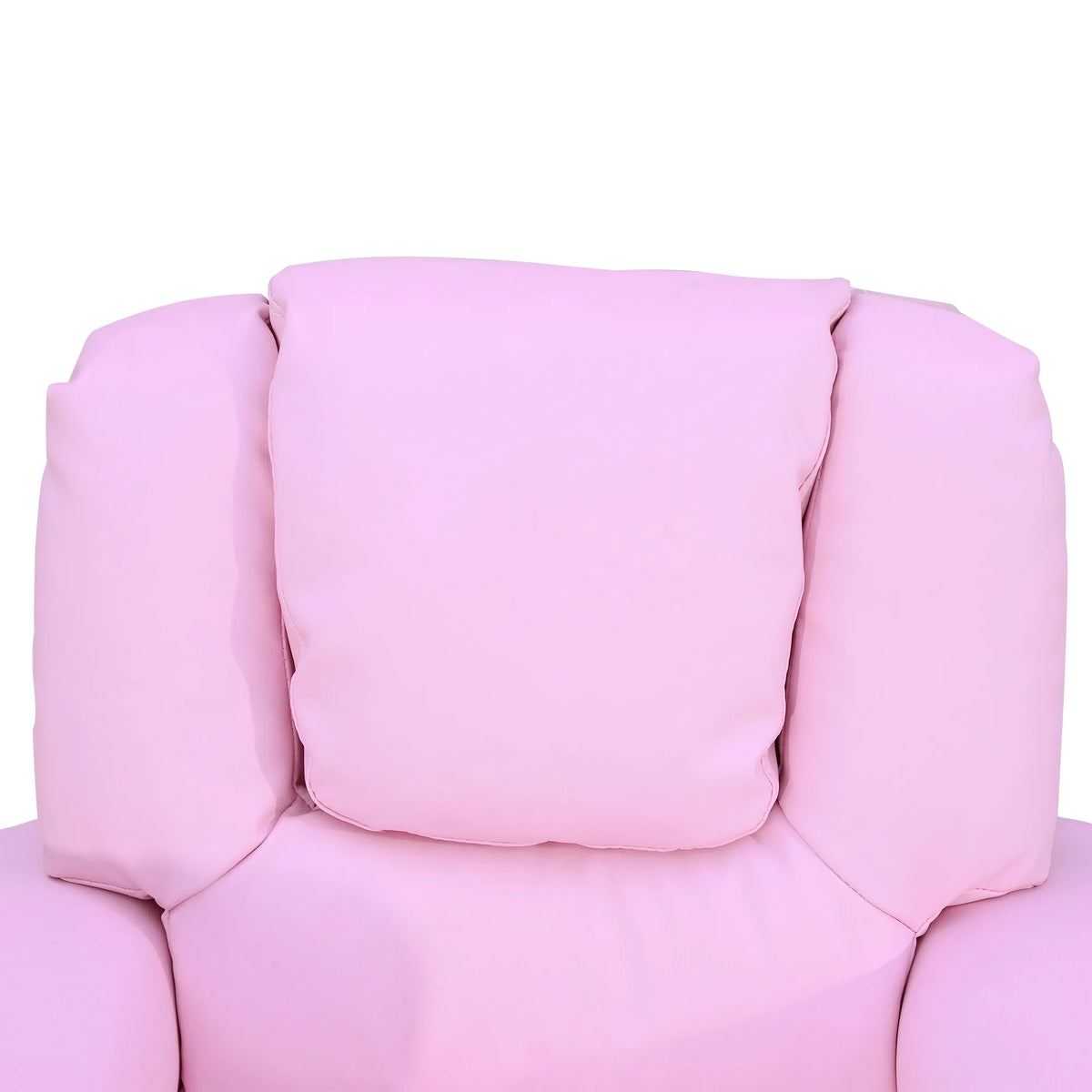 Kids Recliner Chair with Footrest and Cup Holder, PU Leather, Pink
