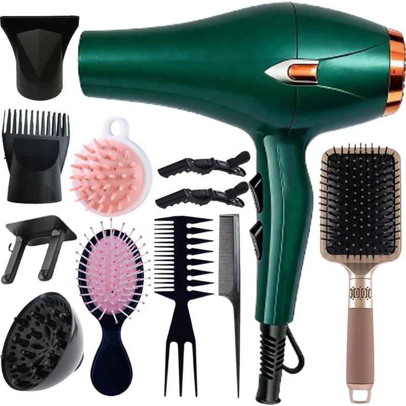 1600W Ionic Hair Dryer with Concentrator Nozzle, 3 Speed Settings, UK Plug