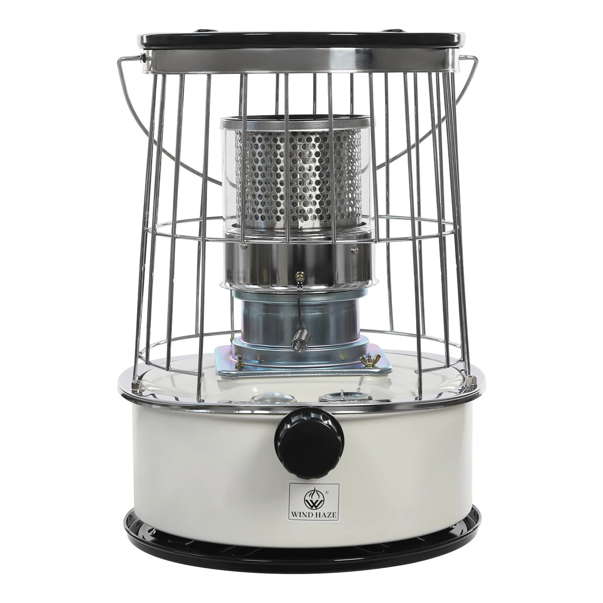 Portable Paraffin Heater with Glass Chimney, 6L Tank, 8,000–10,000 BTU