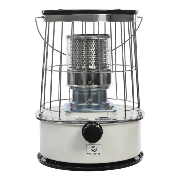 Portable Paraffin Heater with Glass Chimney, 6L Tank, 8,000–10,000 BTU