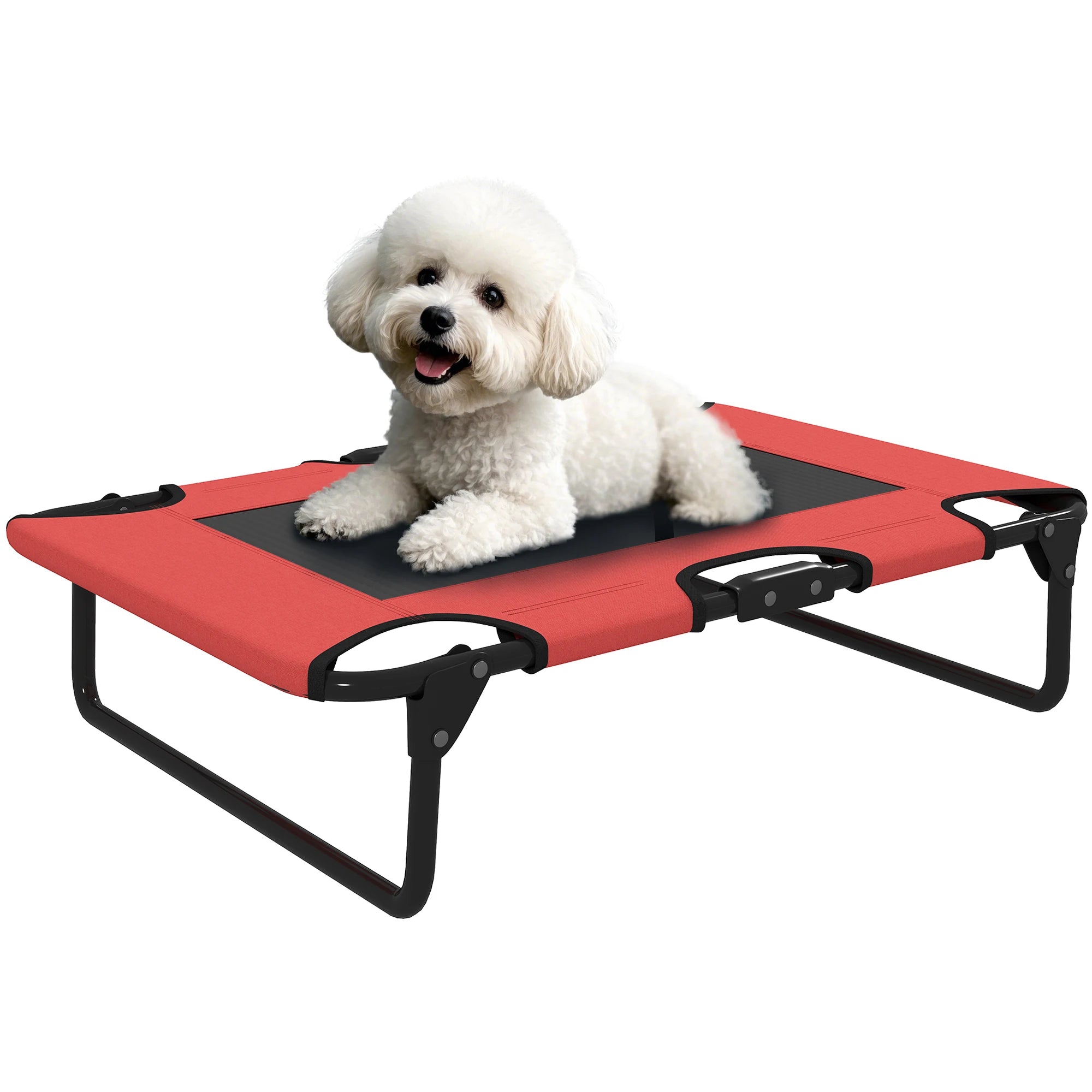 Raised Dog Bed with Breathable Mesh Elevated Steel Frame Bed for Small and Medium Dogs up to 20kg Indoor and Outdoor Use