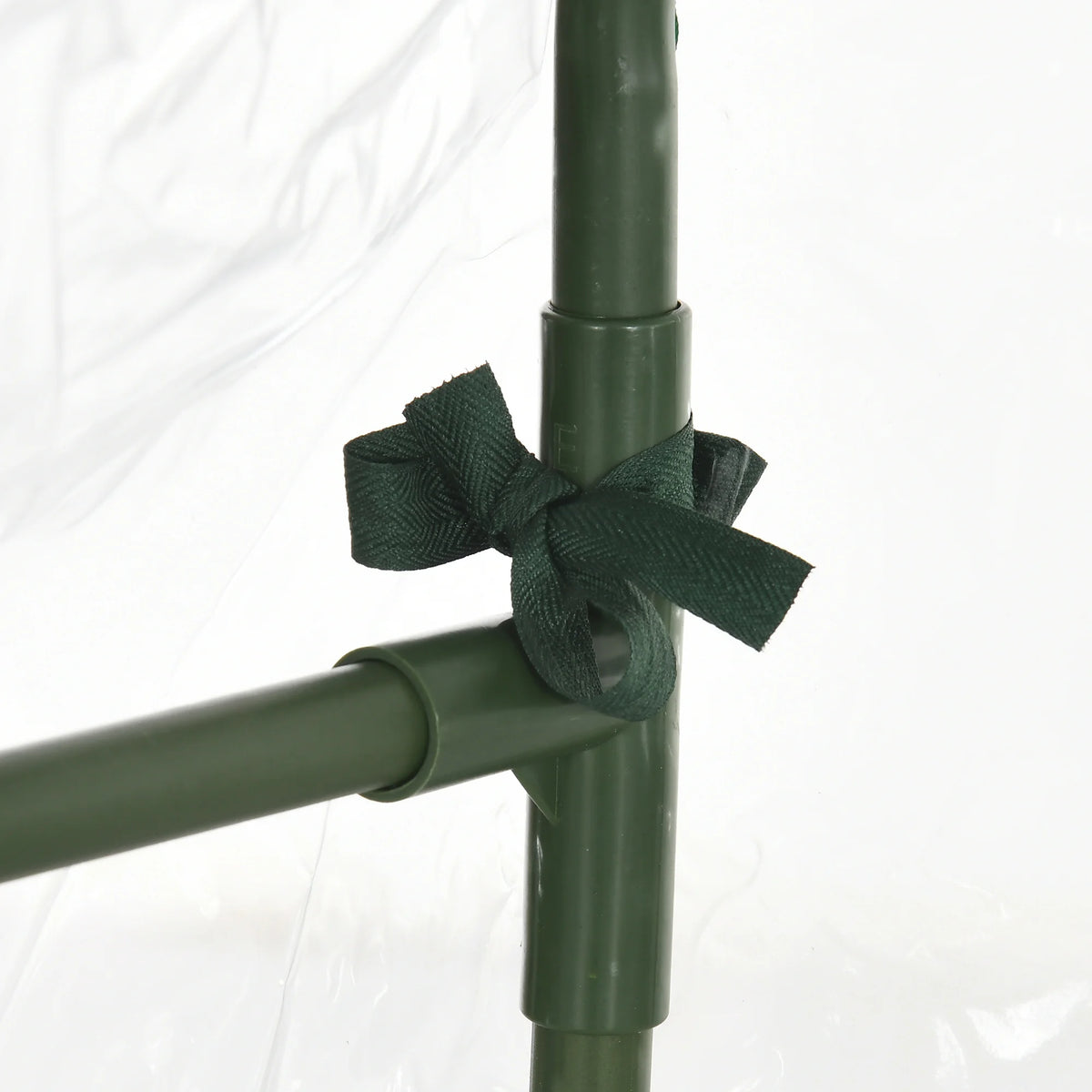 Walk In PVC Greenhouse 180x100x168cm with Zipped Front Door Back Window Steel Frame UV Resistant Clear